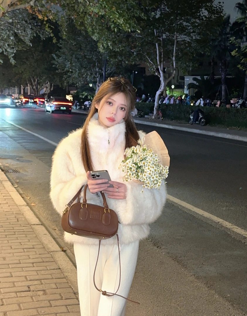 轻奢公主网红高端气质托卡秋冬女士毛毛外套-106