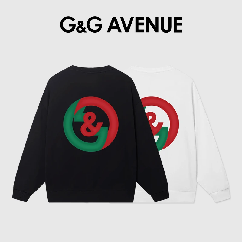 G&G AVENUE国际轻奢潮牌早秋新品圆领卫衣男女同款-GW2323053