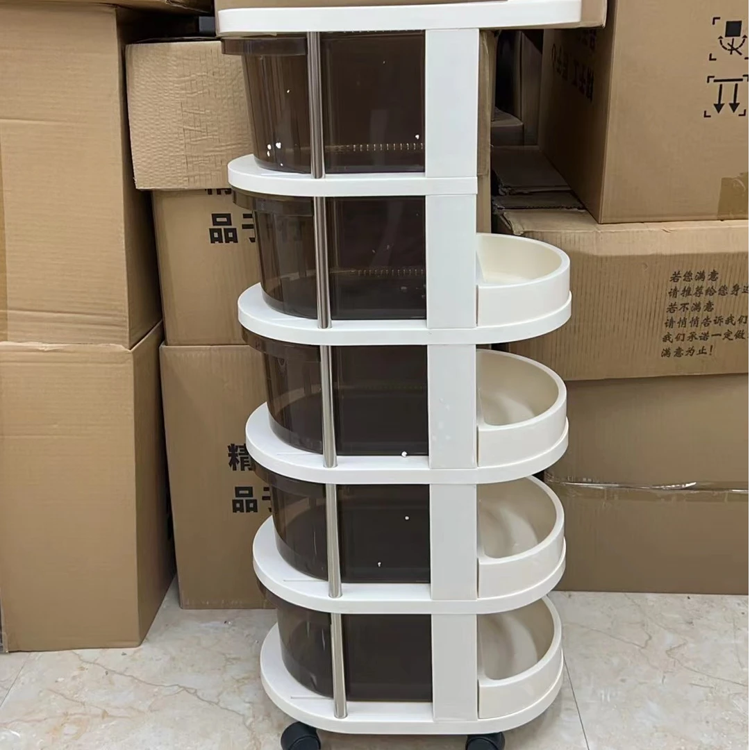 家用抽屉式置物架零食玩具杂物收纳架卧室浴室带滑轮多层储物架子