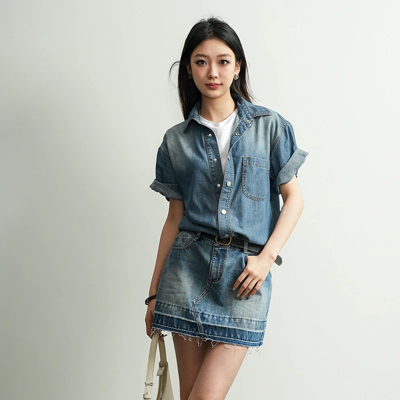 【ENHAODE】牛仔连体短裙