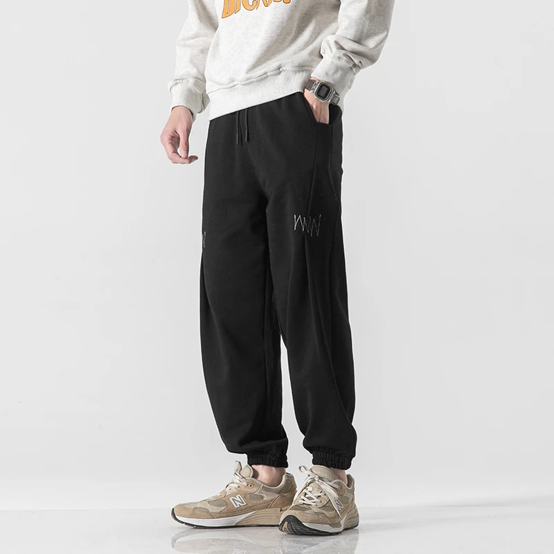 B341春秋潮牌ins日系简约高街百搭休闲束脚卫裤