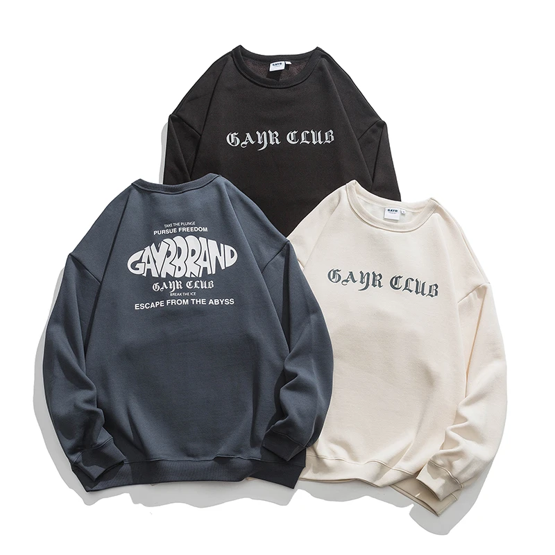 潮牌圆领加绒卫衣WY72