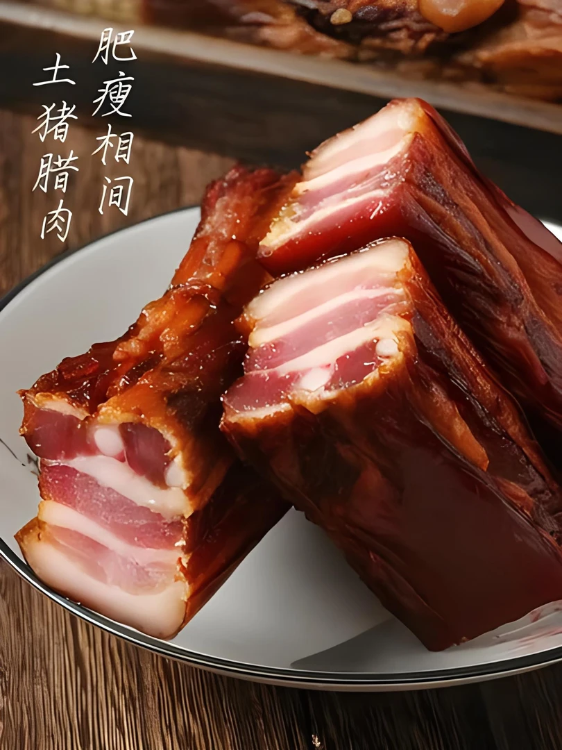 【直播间现称】恩施农家柴火烟熏咸香腊五花肉恩施农村优质土猪腊肉