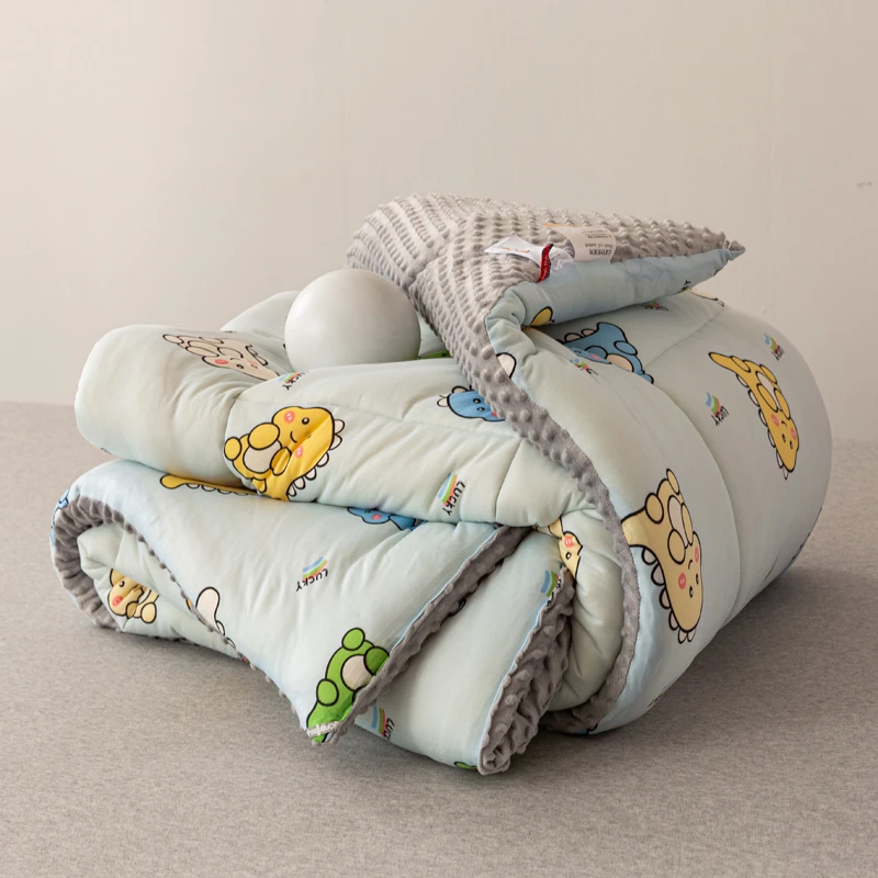 豆豆被 A版针织棉B版豆豆绒被子被芯可机洗春秋被单双人加厚冬被