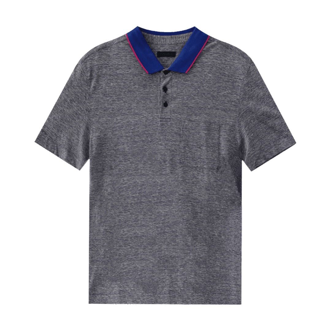 全新未使用 ZEGNA/杰尼亚 男士夏季翻领经典刺绣polo衫/ZGBU00255