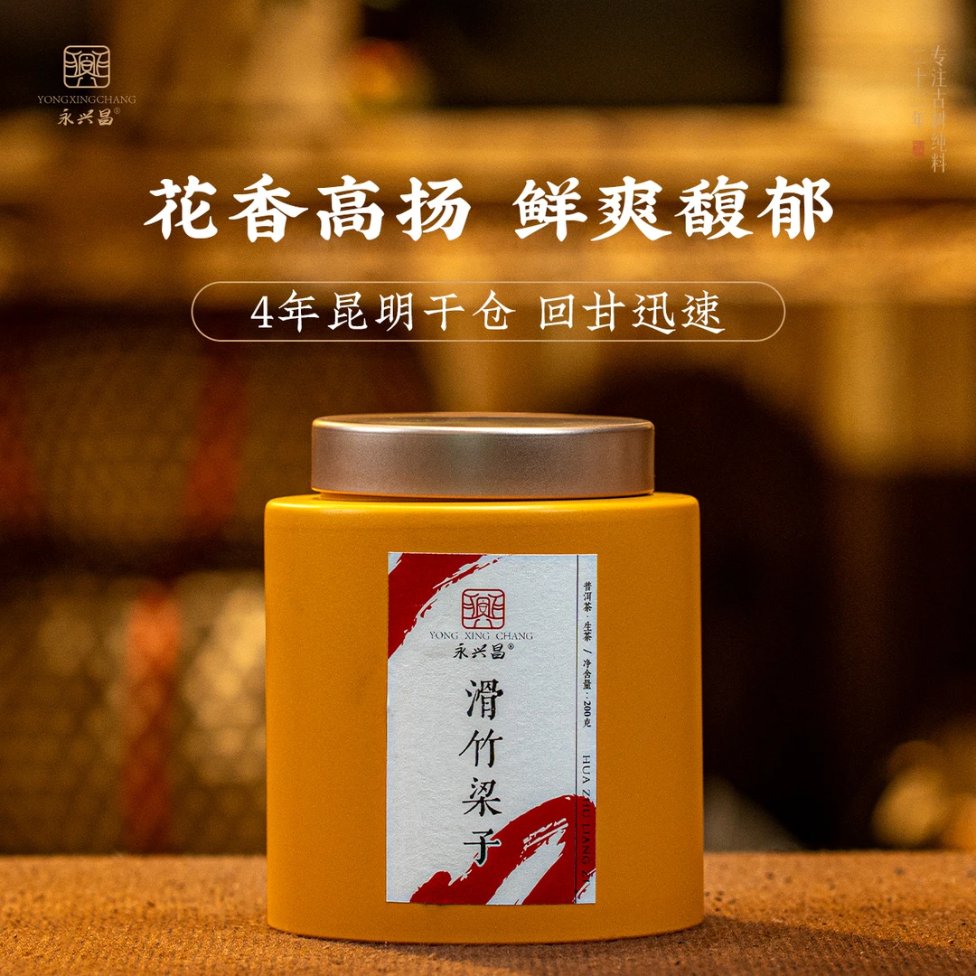 2019年滑竹梁子200g龙珠手工揉捻古树纯料头春头采云南普洱茶生茶