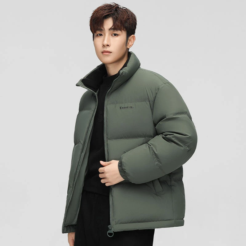 鸭鸭正品2024爆款冬季户外加厚男式羽绒服宽松短款行政公务员男装