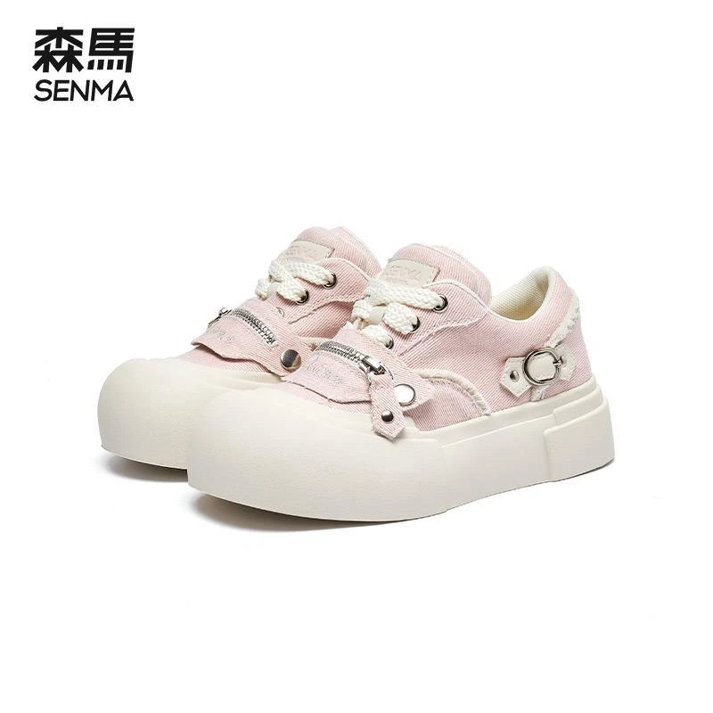 SENMA/森马厚底小白鞋女春夏新款增高透气板鞋舒适百搭潮流休闲鞋