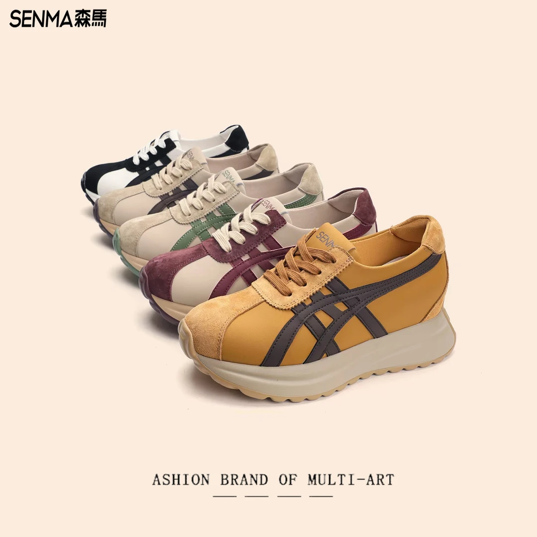 SENMA/森马增高7cm厚底阿甘鞋女秋季内增高小个子时尚运动休闲鞋.