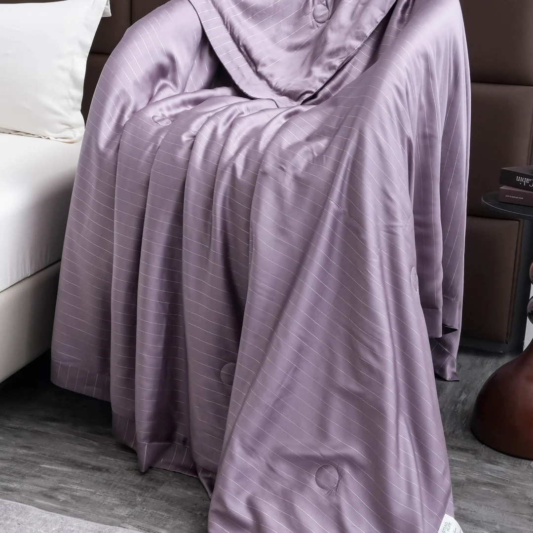 【夏凉被】天丝银纤维纯色夏凉被  木槿紫【奥地利进口兰精天丝】