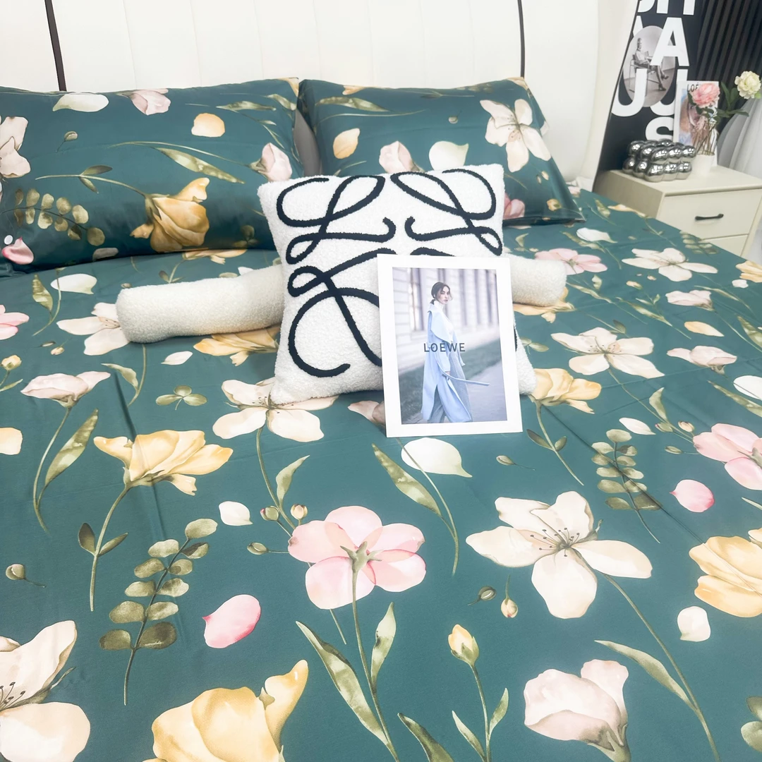 【全天丝棉印花三件套】奥地利进口兰精天丝 长绒棉 轻奢 高档