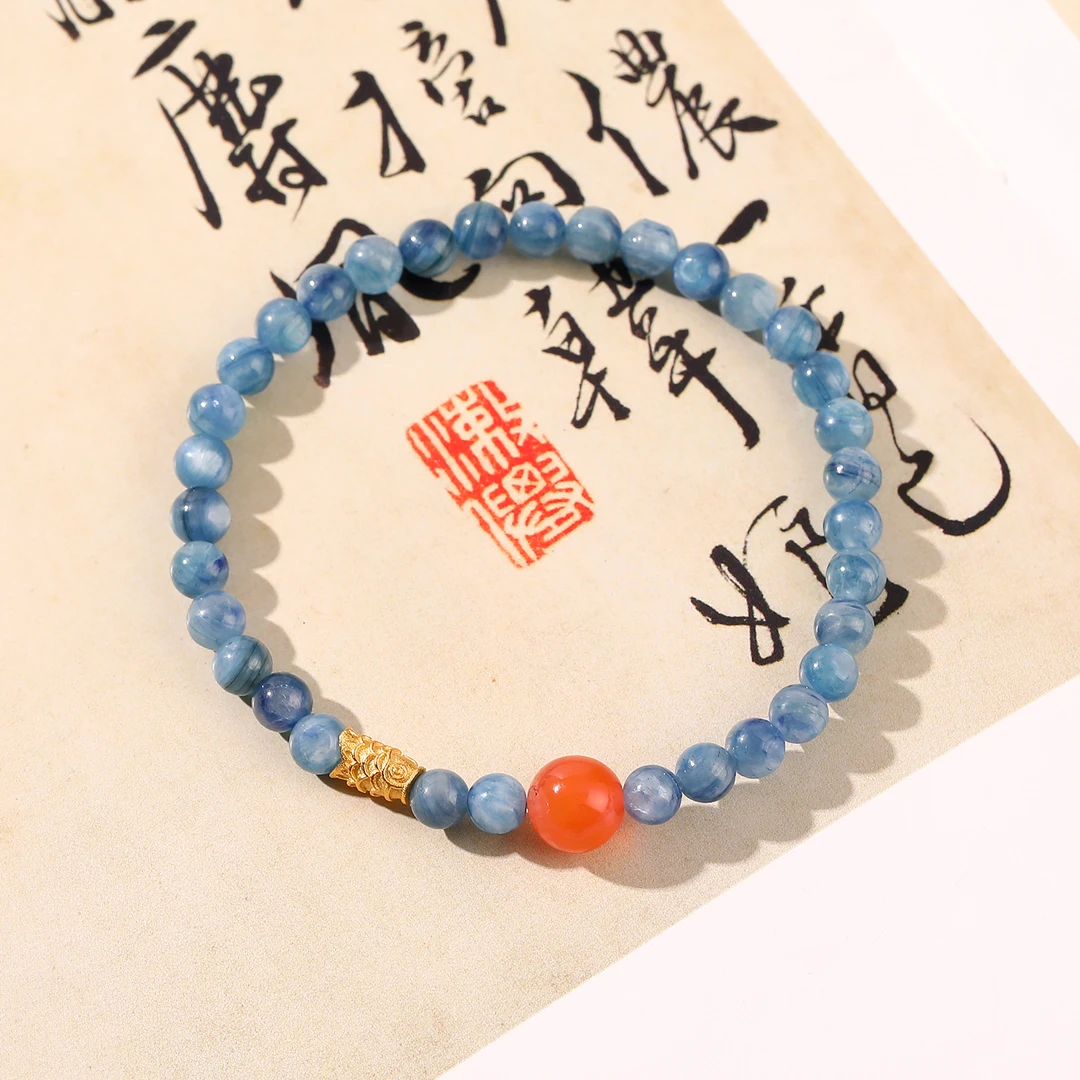 一了个卜【青峰】蓝晶石手串