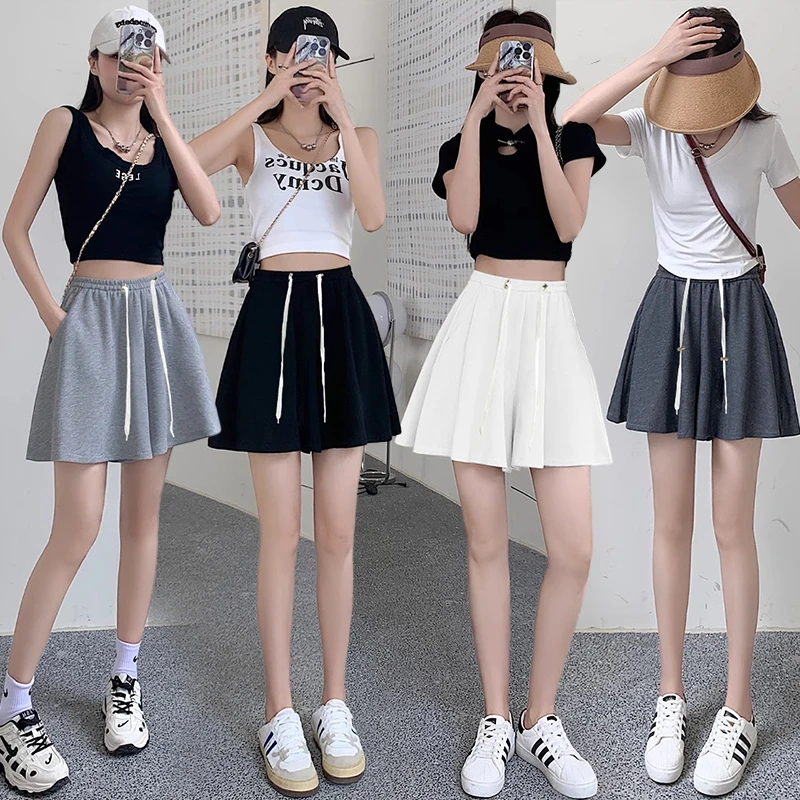 2025夏季新款孕妇裤休闲芭蕾风A字百褶外穿裙裤显瘦百搭宽松裤裙