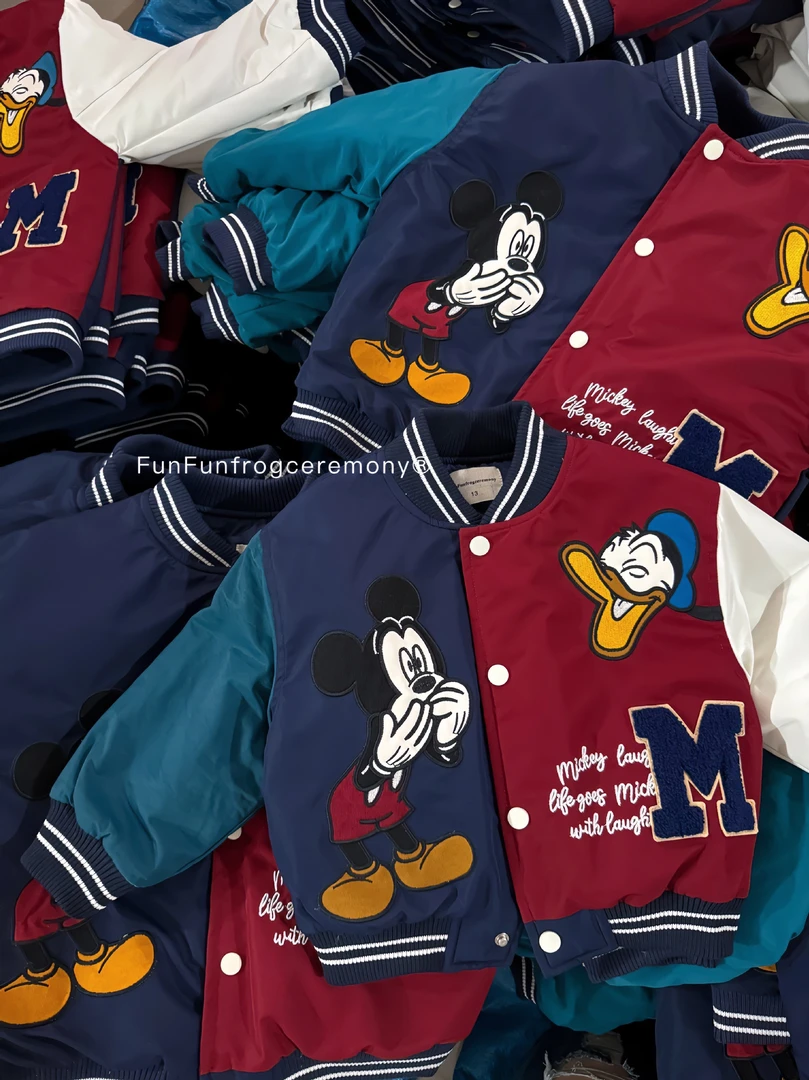 [一彩妈】棉服 24冬季新款唐老鸭米奇棒球棉服 双色可选 时尚百搭