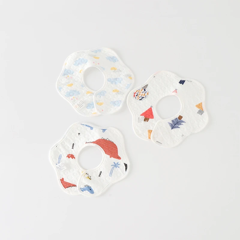 【2条多款随机发】新生儿婴儿宝宝防水防脏围嘴围脖吐奶隔层