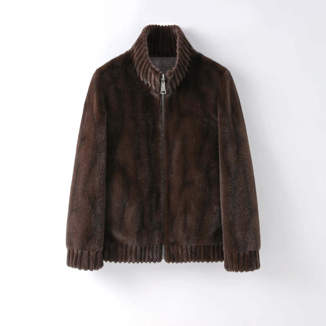 海宁贝贝2024秋冬新款翻领两面穿欧货休闲男士外套0583