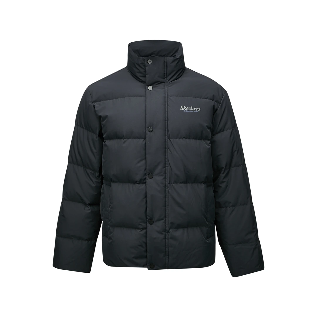 Skechers斯凯奇羽绒服冬季男女同款立领款外套加厚保暖L424U296