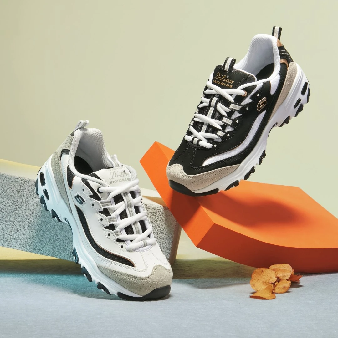 【斯凯奇】斯凯奇黑白金熊猫男女休闲鞋老爹鞋66666228/666114 DB