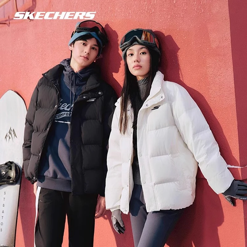 【暖fufu】斯凯奇羽绒服冬季男女同款梭织防风立领款外套P423U038