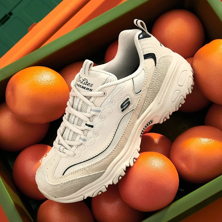 【摩卡熊】斯凯奇2024新款潮流厚底百搭简约复古舒适运动鞋894289
