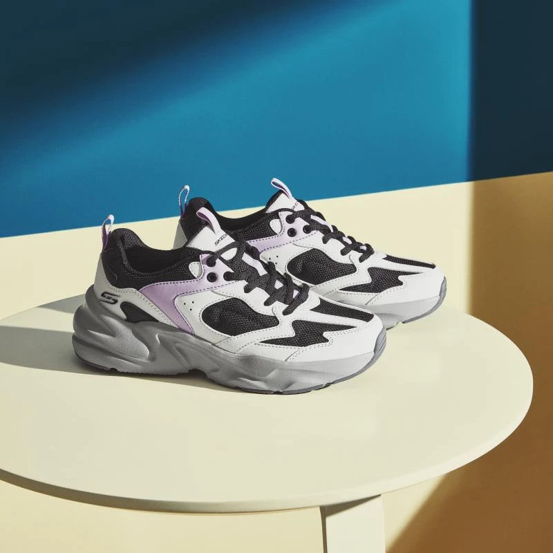 斯凯奇踏浪二代运动跑鞋男女老爹鞋118322&117365 DB
