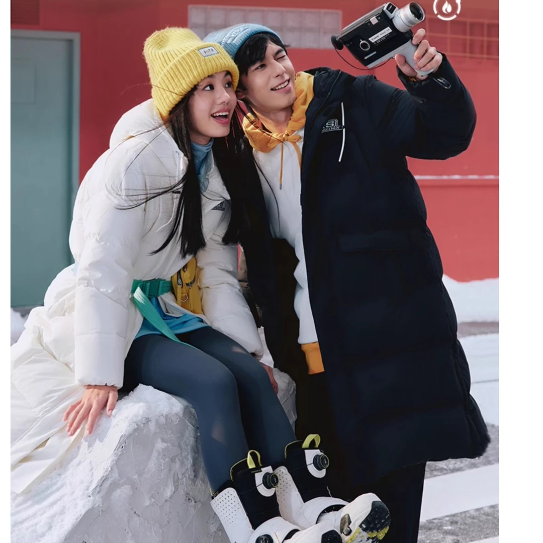 【视频爆款】斯凯奇冬季羽绒抽绳连帽立领保暖L423W131L423M161