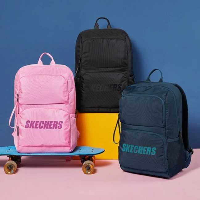 【斯凯奇】大容量小学高中生电脑包大学生双肩包L320U196 DB