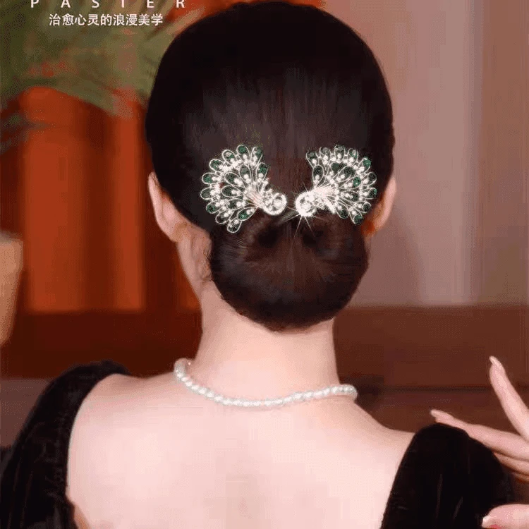 【紫气东来·如约而至】DM七夕礼物优雅轻奢手工编织水钻盘发神器