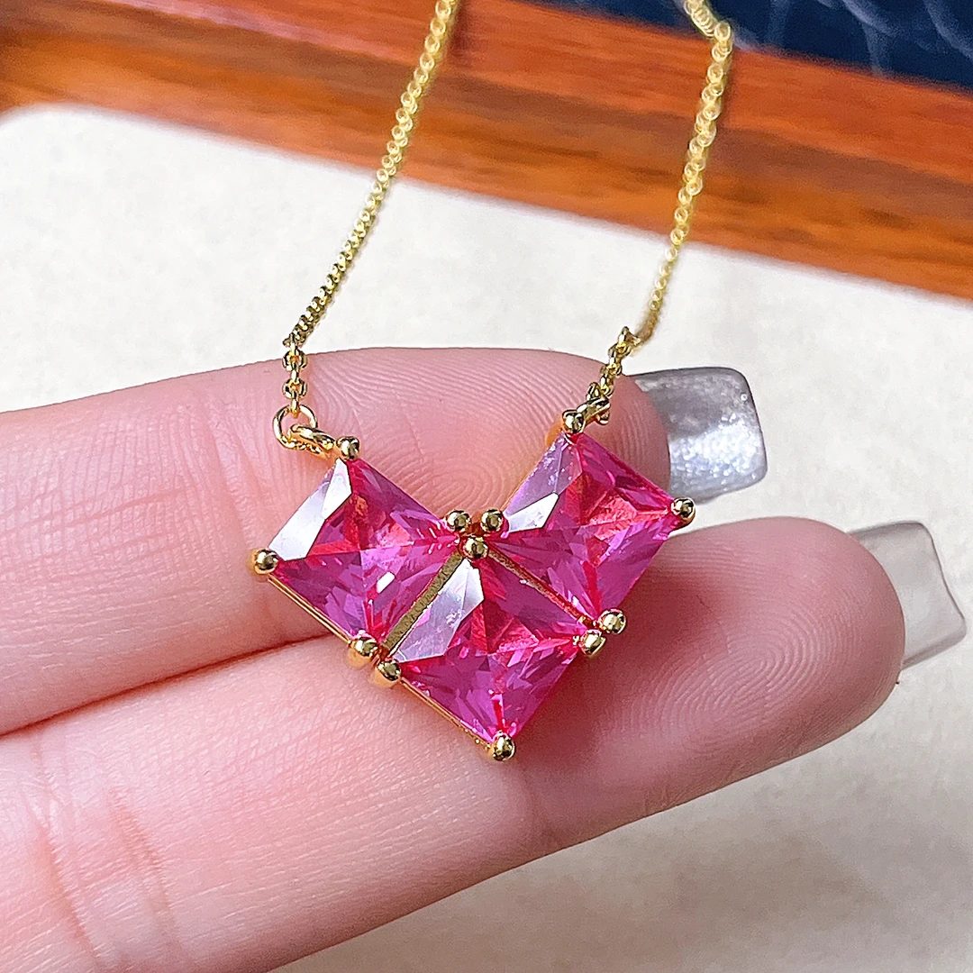 臻选吊坠 泰国春武里经典时尚气质百搭红色吊坠W131