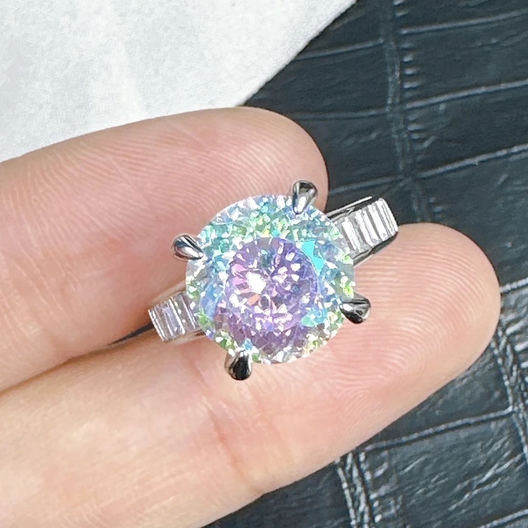 臻选戒指 泰国春武里经典时尚设计款气质百搭白色戒指W245