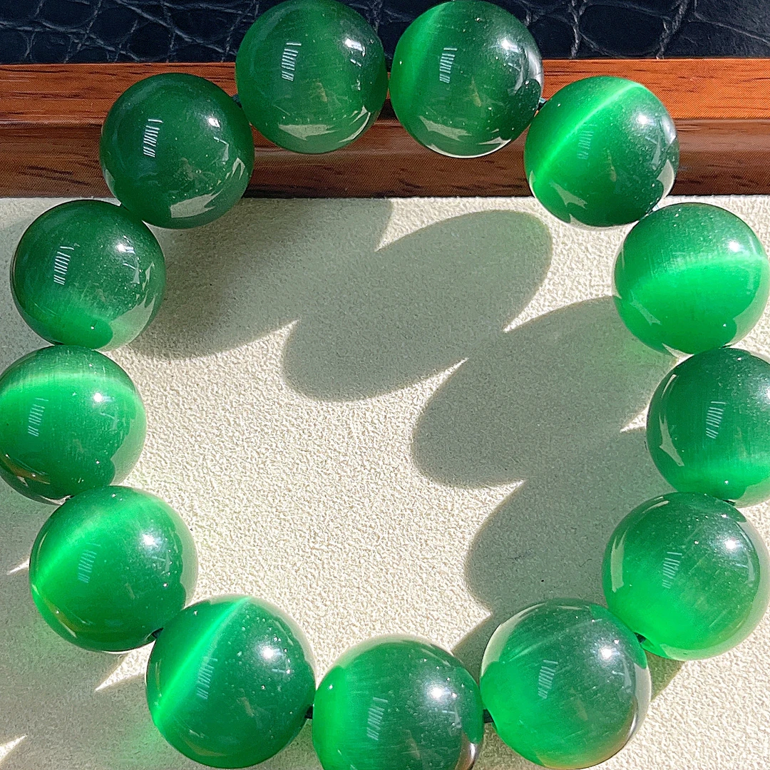 臻选手链 泰国春武里经典时尚气质百搭绿色手串MY06