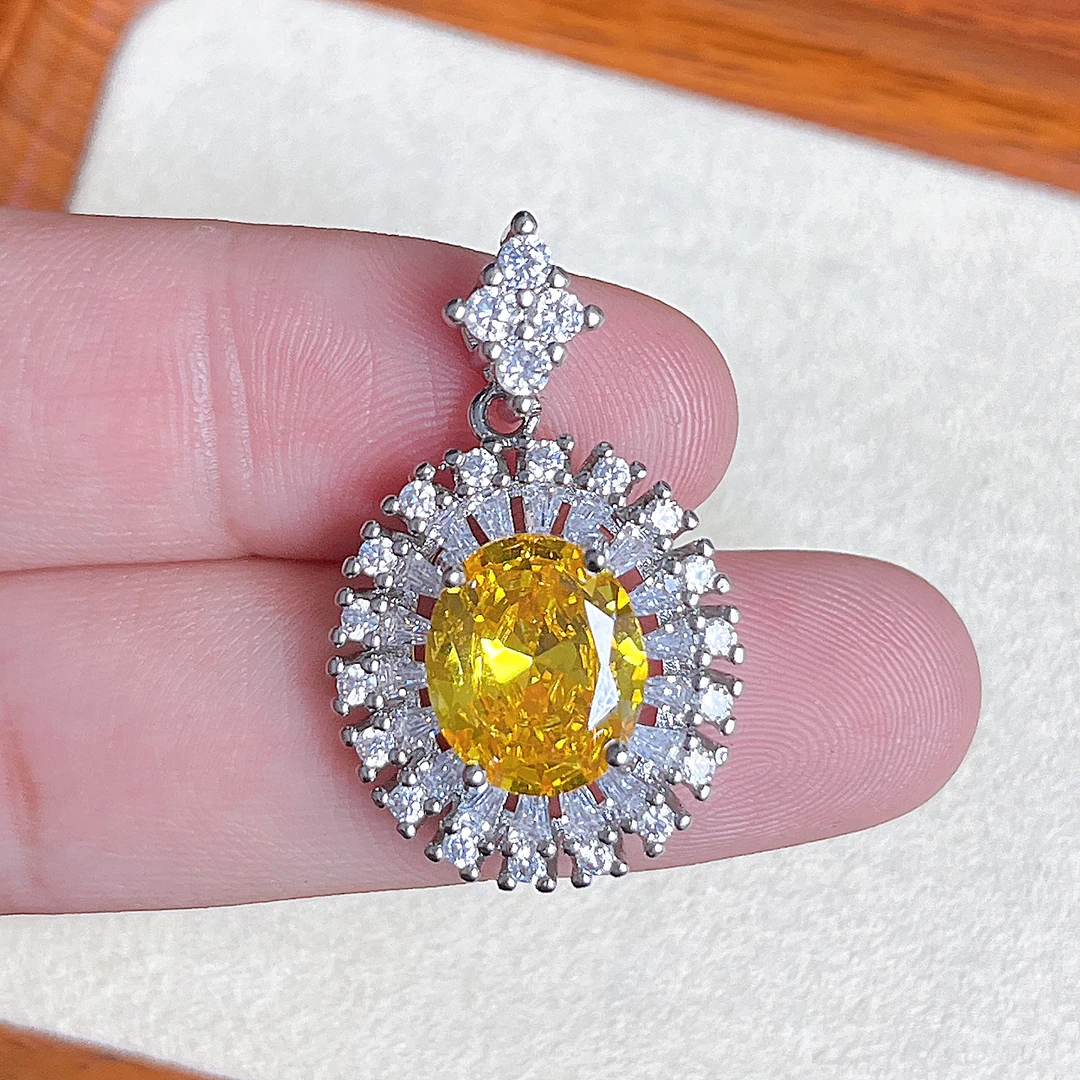 臻选吊坠 泰国春武里经典时尚气质百搭黄色吊坠B82