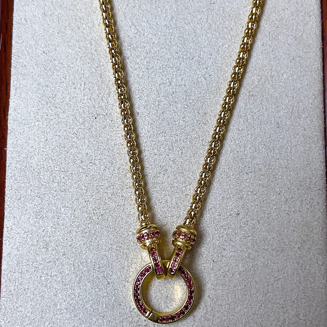 臻选项链 泰国春武里经典时尚气质百搭金色链子W106