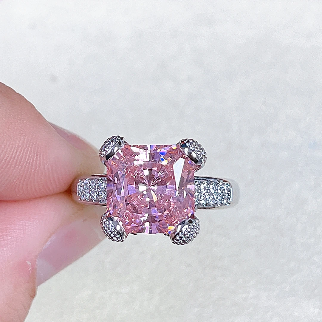 臻选戒指 泰国春武里经典时尚气质百搭粉色戒指ML501