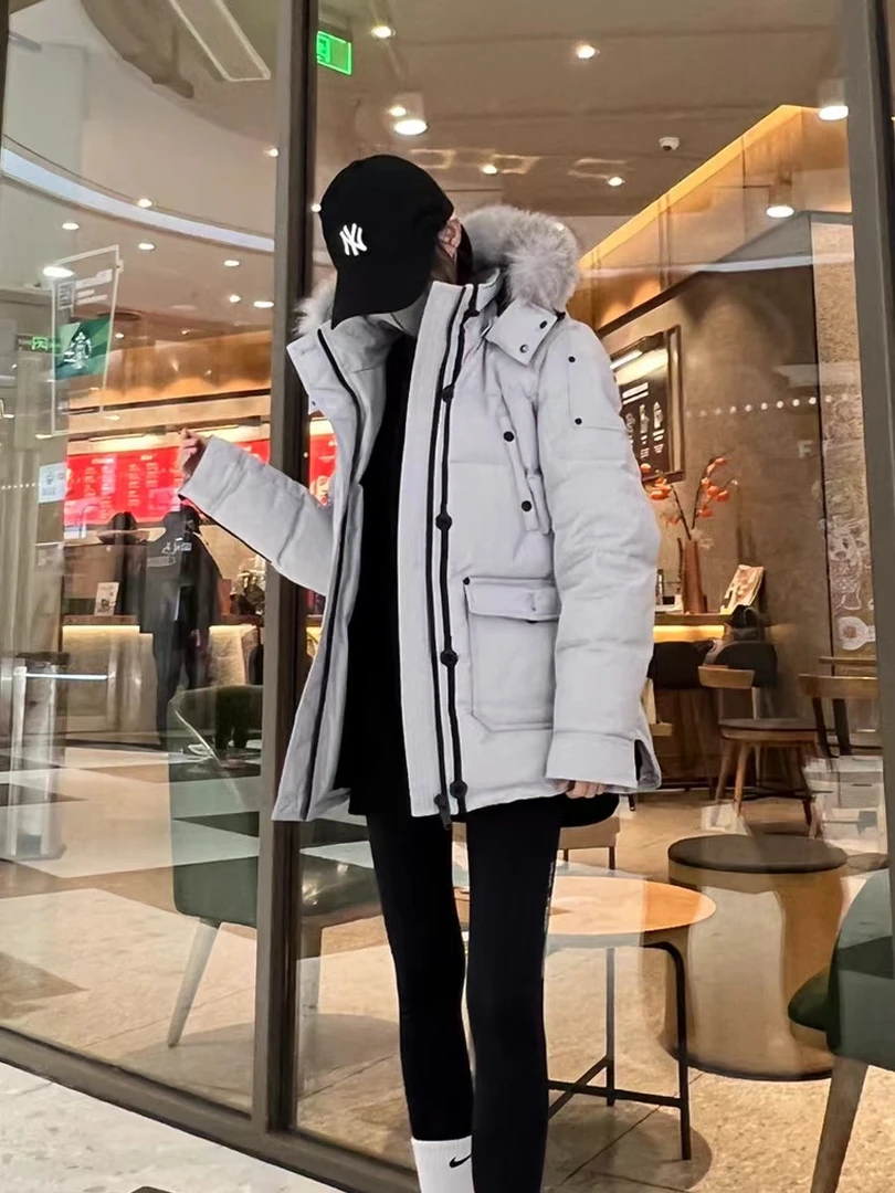 【安妮专属】24冬季新品剪刀加厚神器鹅绒服极寒黑灰男女同款