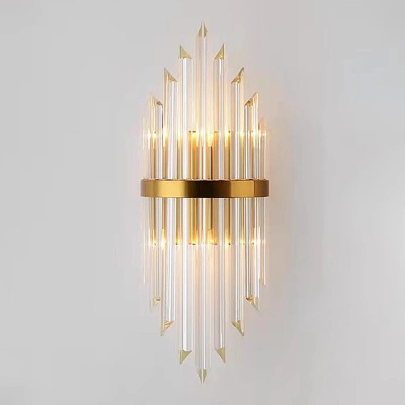 轻奢水晶壁灯客厅电视背景墙灯简约楼梯装饰大气别墅卧室床头壁灯