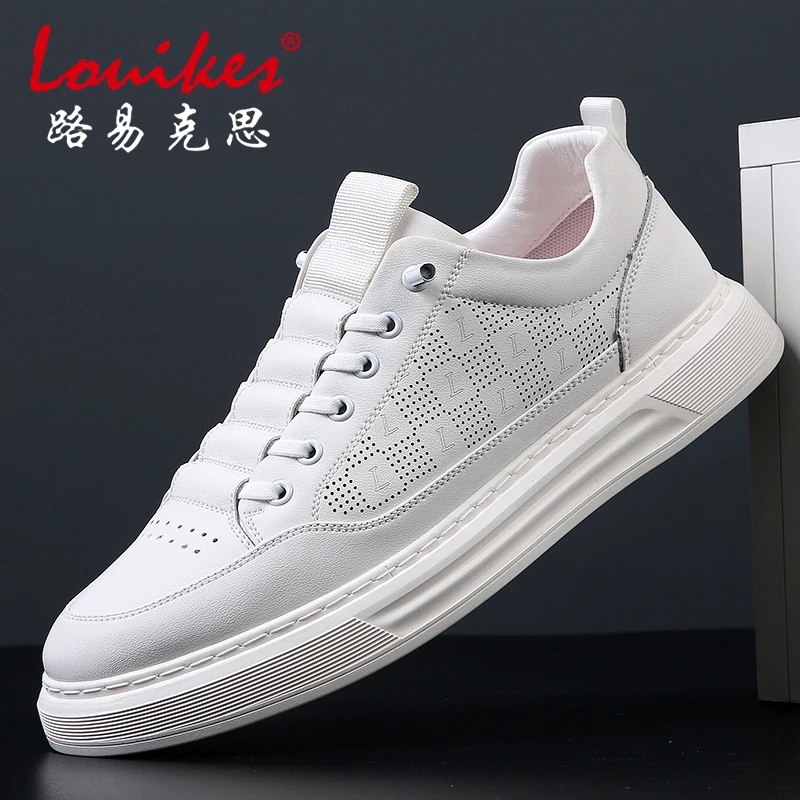 louikes/路易克思新款男士休闲鞋透气舒适百搭软底软面板鞋工厂
