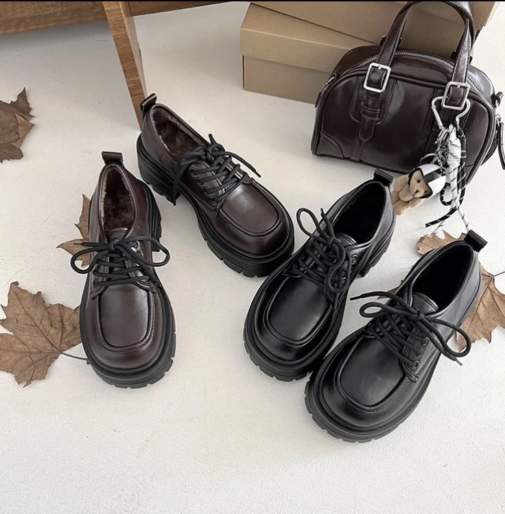 【孤品～断码】【按照主播编码拍】厚底系带款乐福女鞋百搭断码撤柜