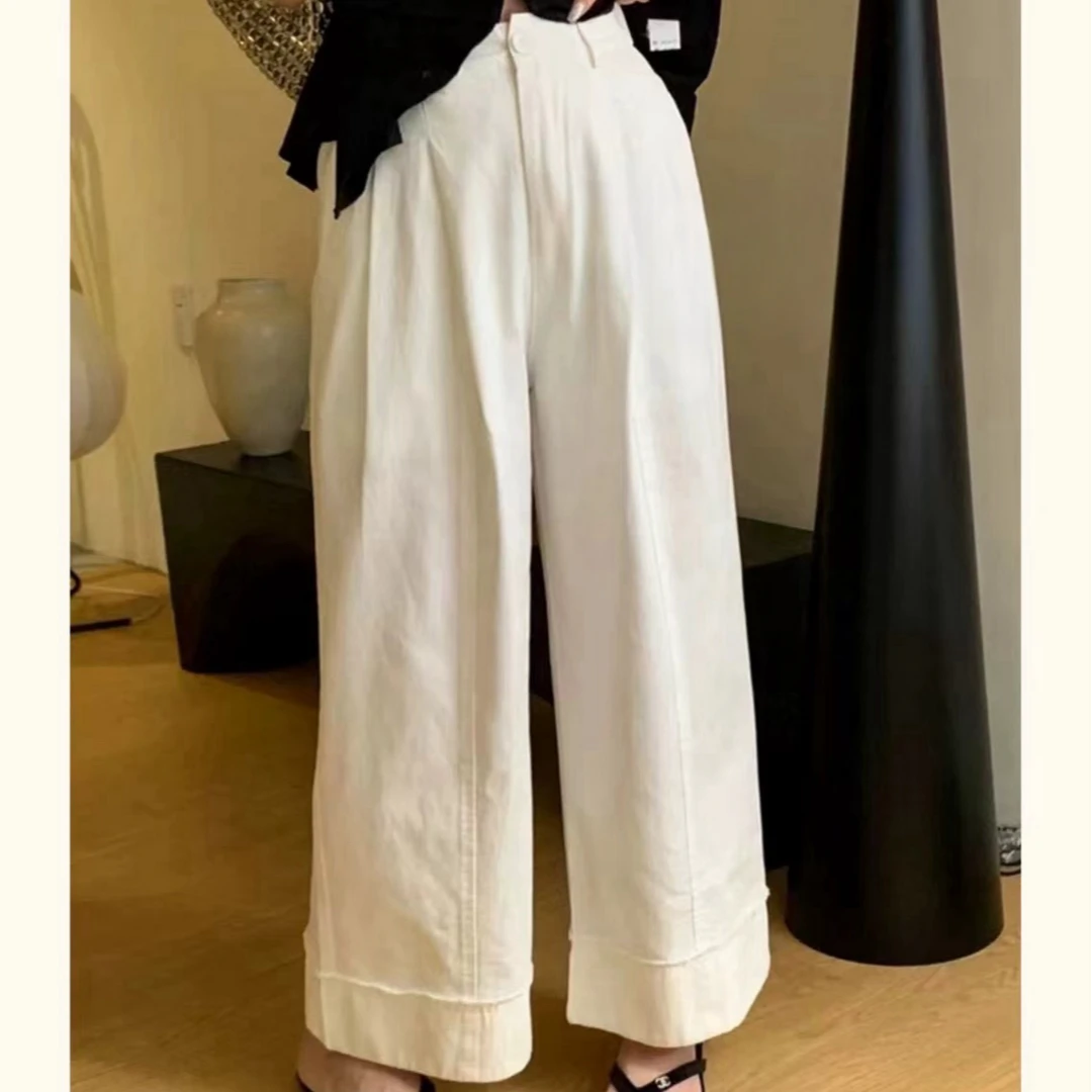 2024东大门24175显瘦秋款高腰宽松垂感阔腿裤时尚休闲垂感韩版