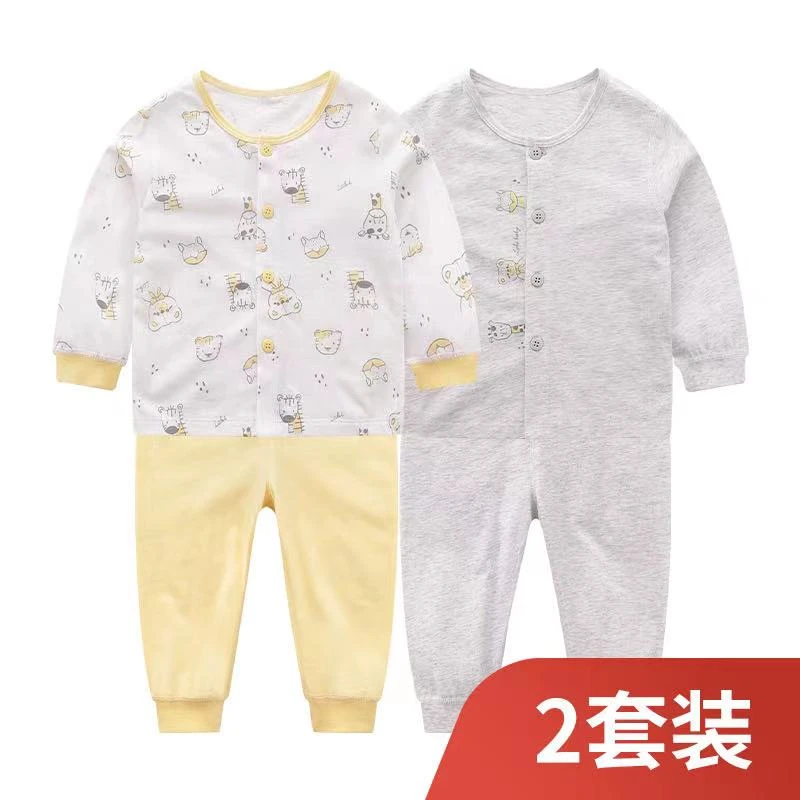 动物派对全开服套装（2套装）夏共用内着服装全开内衣套装单面布