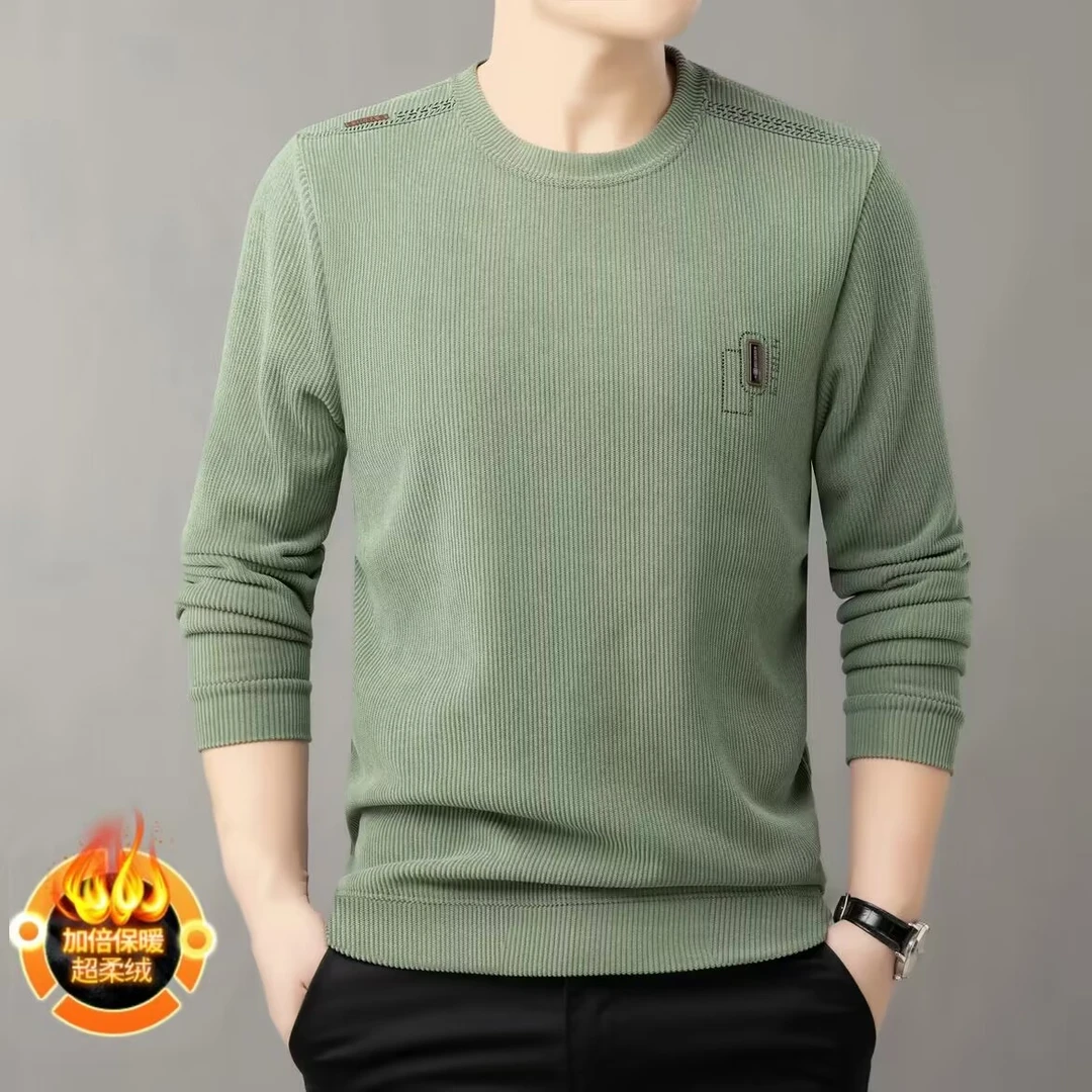 【龙年新款】新春贺岁专属男休闲上衣长袖衫 龙年简约纯色打底衫