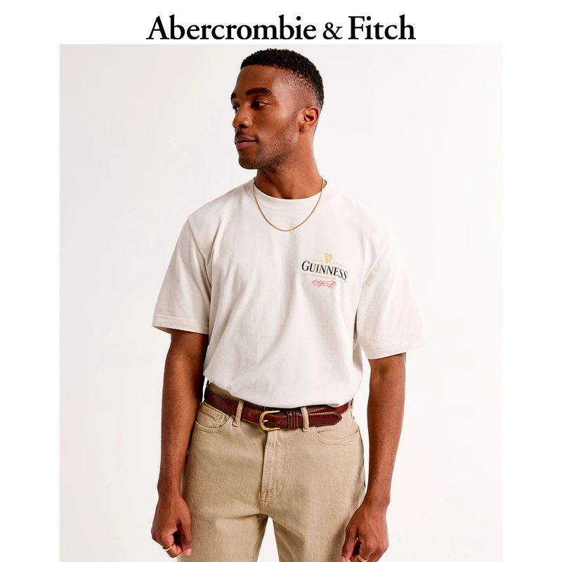 AF男装 24款美式潮流百搭健力士印花宽松圆领短袖T恤KI123-4060