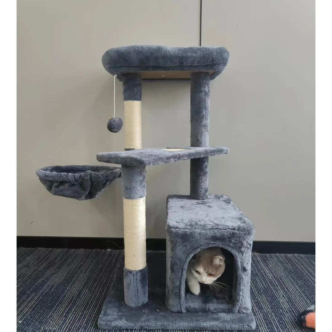 宠物猫爬架猫窝一体猫抓柱四季通用