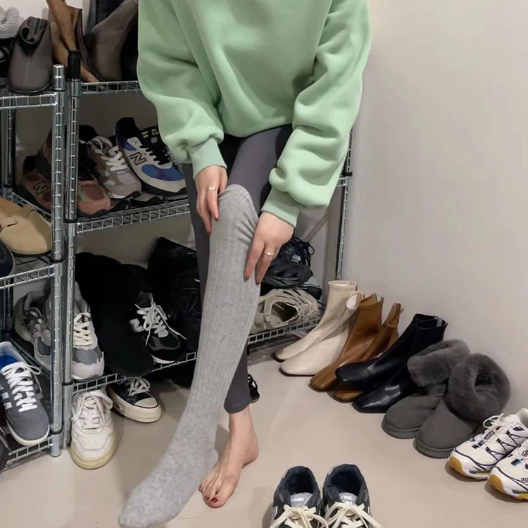 秋冬ins堆堆袜子女护膝袜可拉伸靴袜长袜棉袜中筒袜子7665