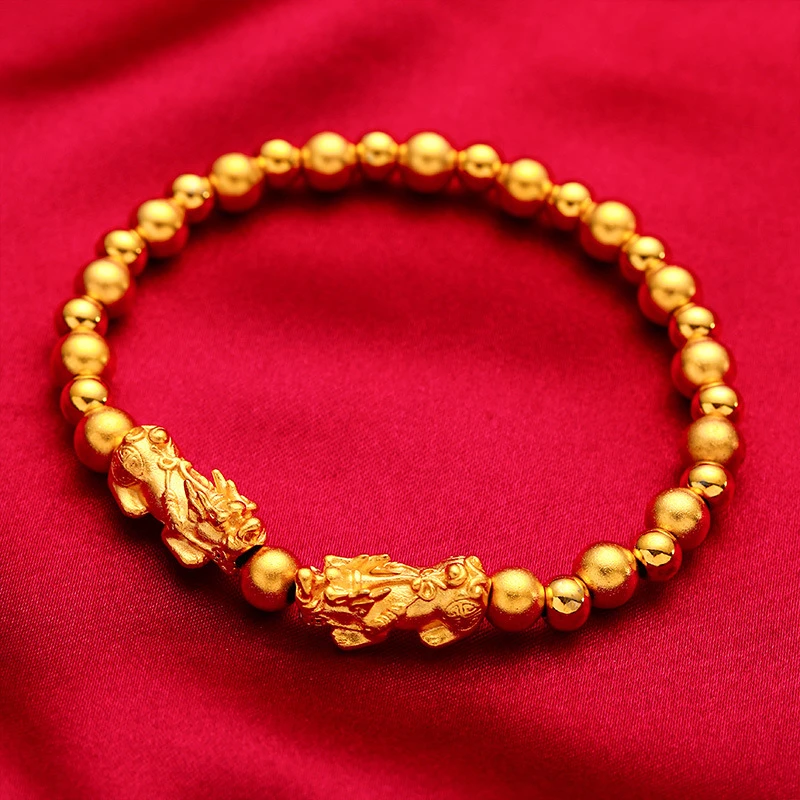 足银手链 女款气质时尚百搭简约经典素款精美光面不掉色貔貅手链