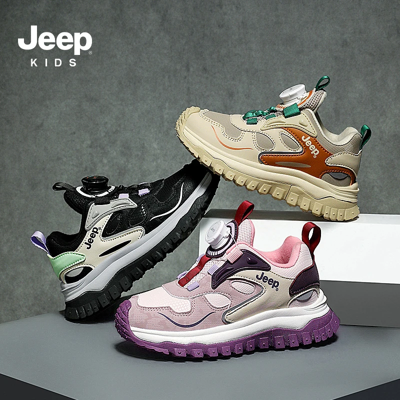 JEEP/吉普女童冬季运动鞋加绒保暖轻便防滑新款秋冬儿童二棉鞋