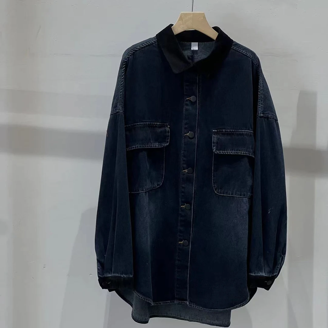 【ATAYI】2024早秋衬衫外套衬衣休闲女士拼接9103#