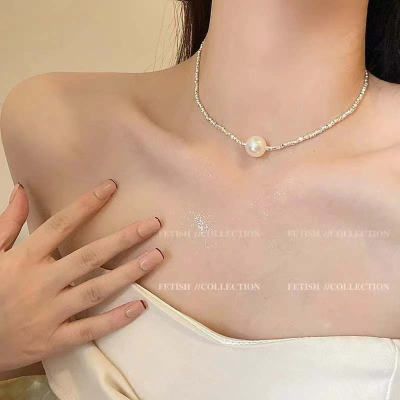 铜合金项链 铜合金项链碎银几两细项链轻奢百搭高级感锁骨链气质