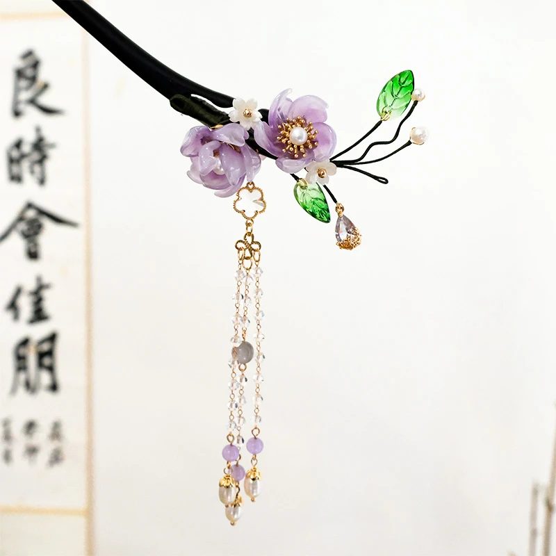 古风流行盘发旗袍汉服马面裙安钰发簪