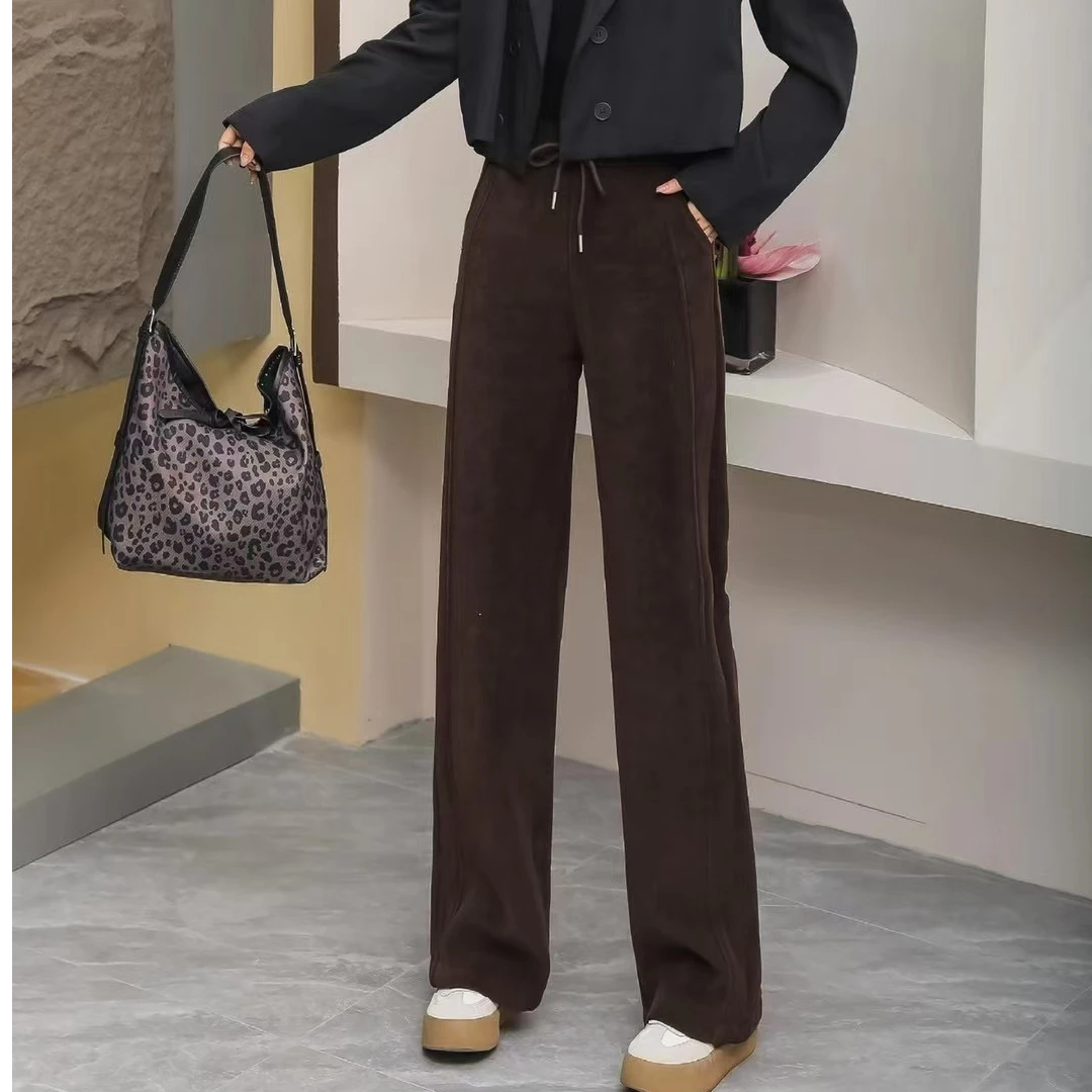 芭莎家高腰显瘦百搭加绒女裤